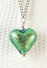 Collier coeur or aquamarine