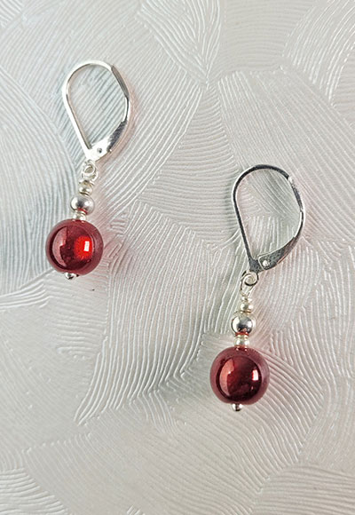 Boucles d'oreilles Etincelle rouge